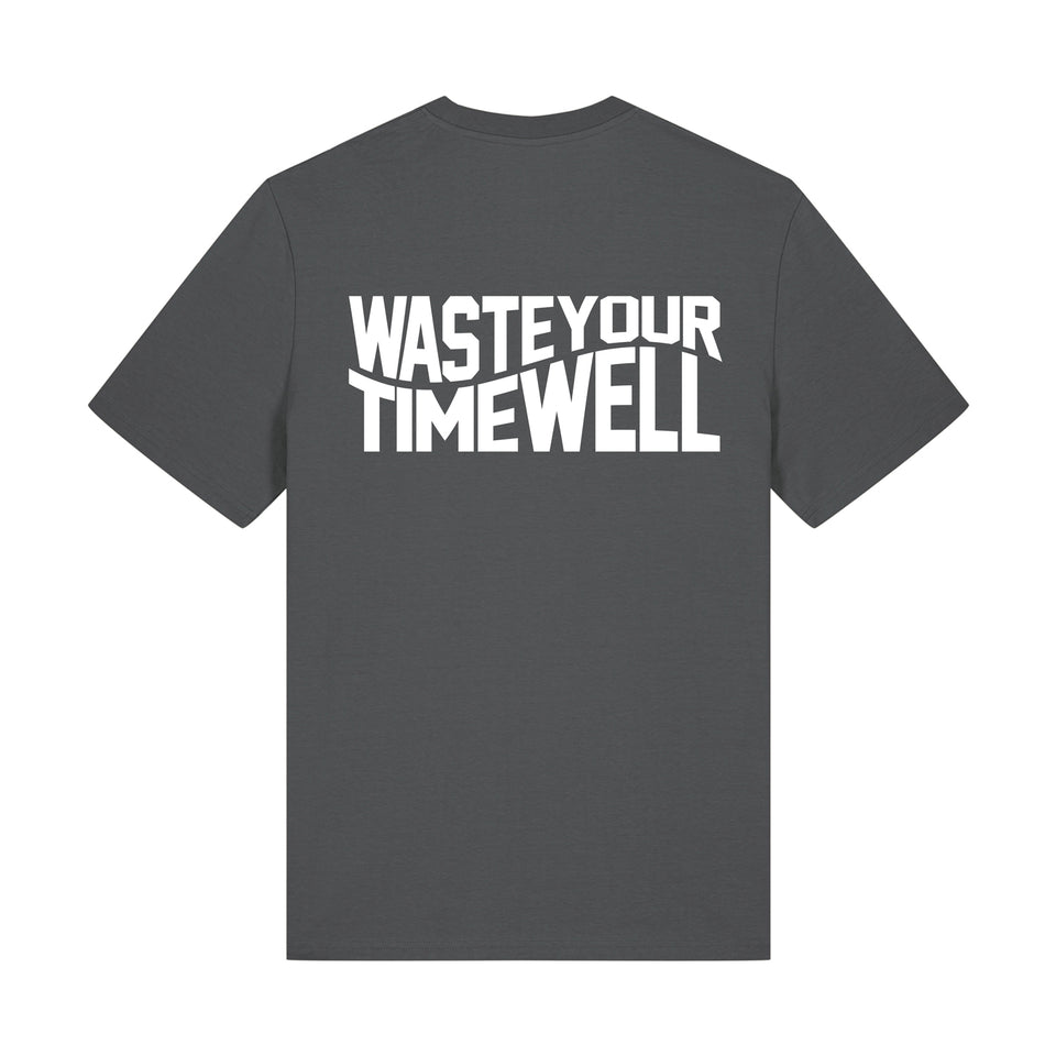 T-Shirt Slogan Double – Anthrazit