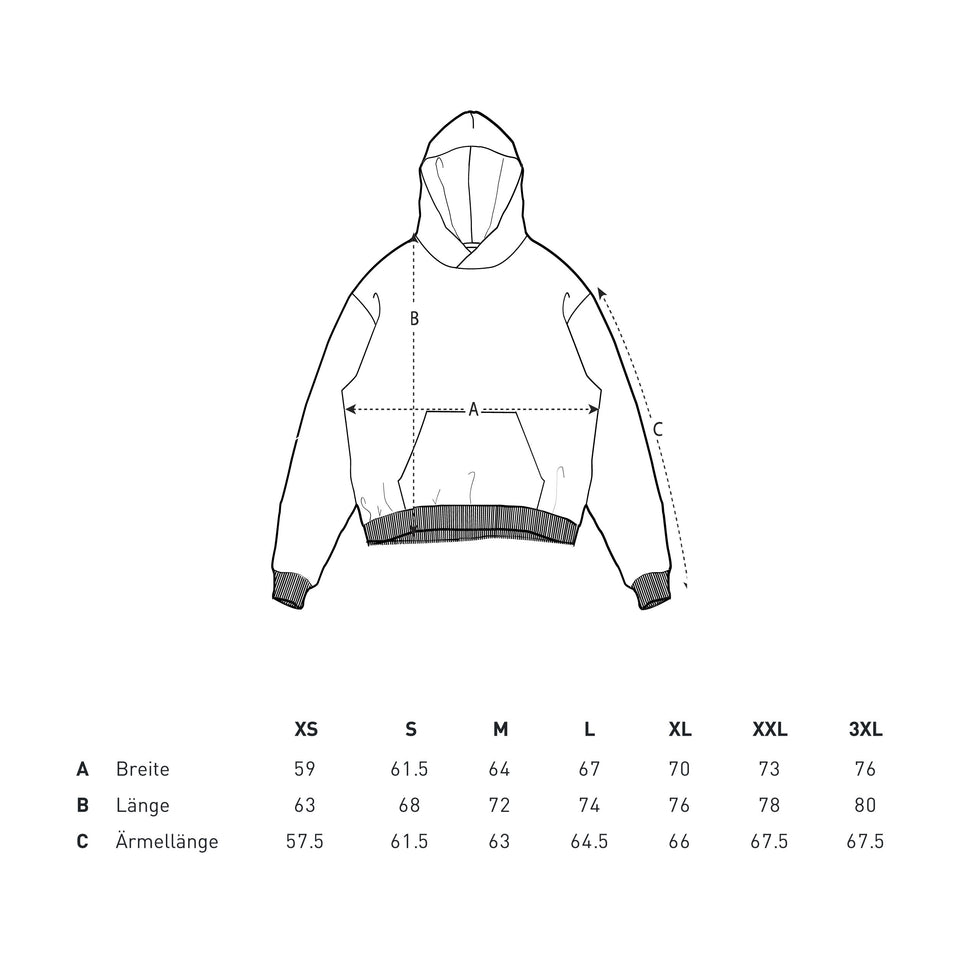 Heavy Hoodie Imprint Oversize – Black