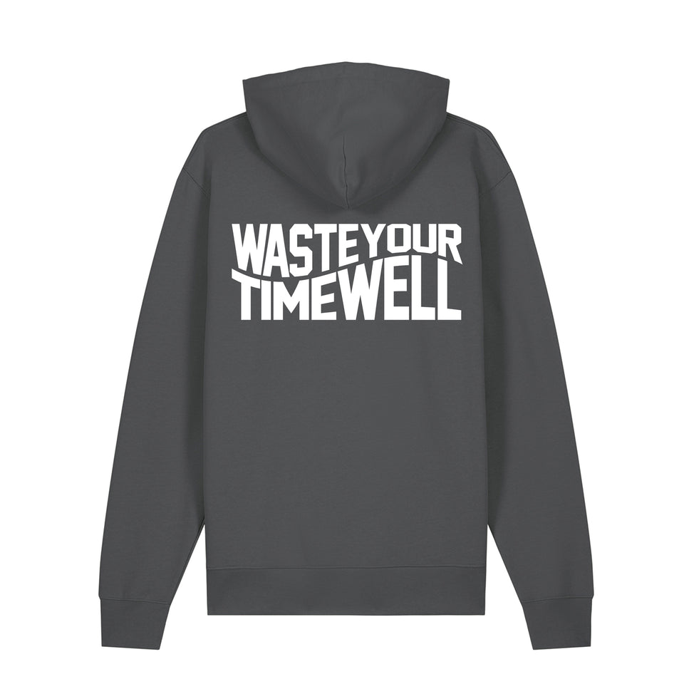 Hoodie Slogan Double – Anthrazit