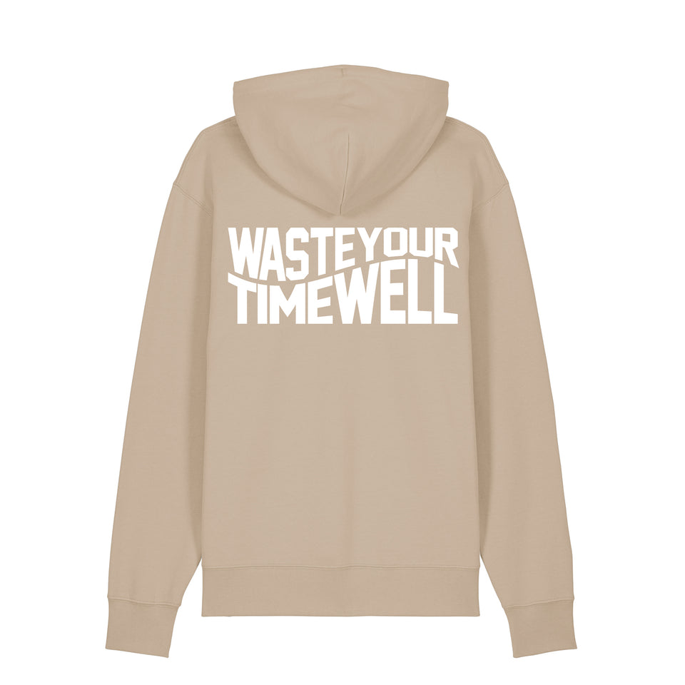 Hoodie Slogan Double – Beige