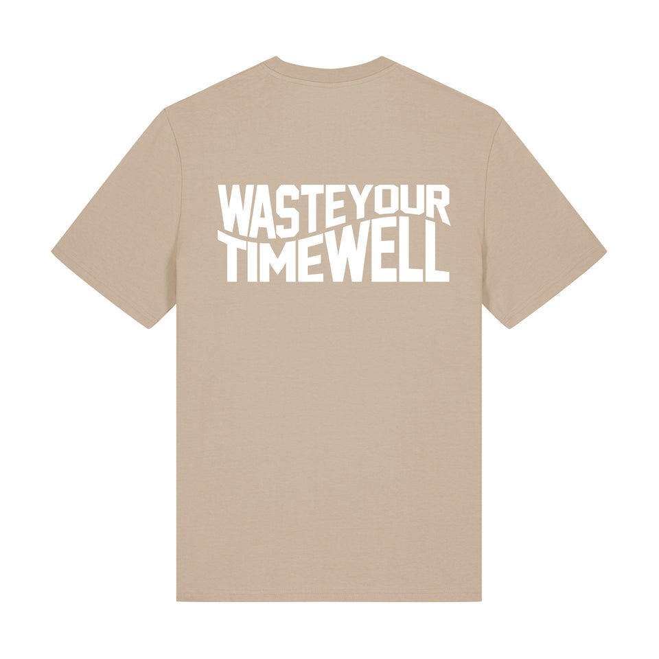 T-Shirt Slogan Double – Beige