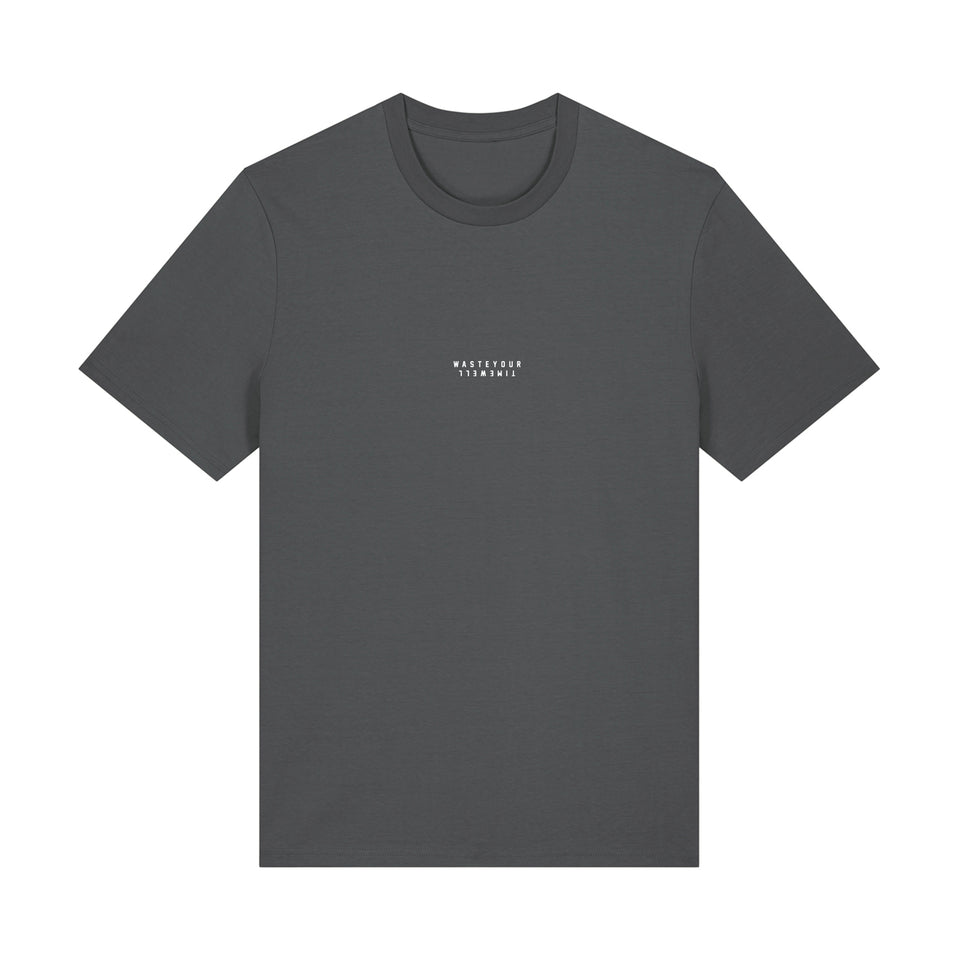 T-Shirt Slogan Basic – Anthrazit