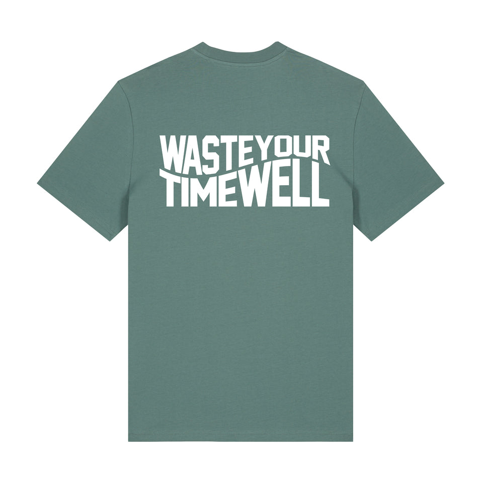 T-Shirt Slogan Double – Soft Green