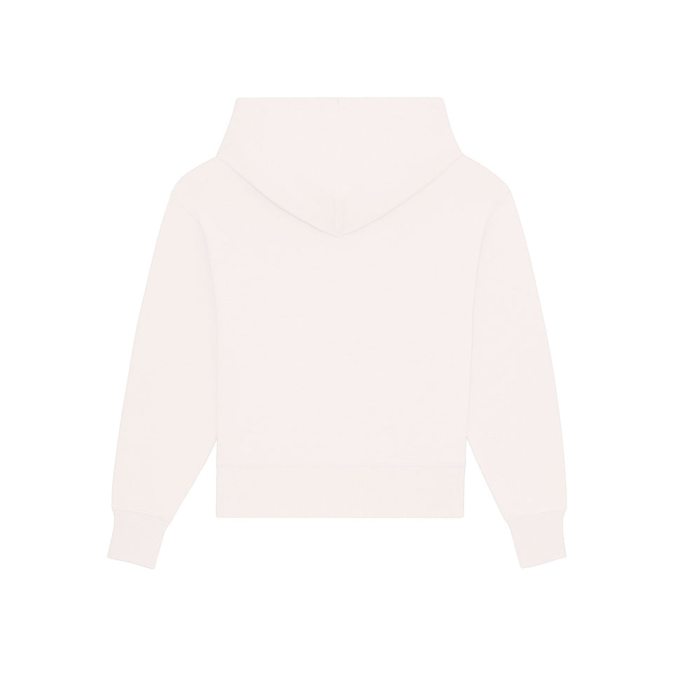 Hoodie Slogan Line – Almost White